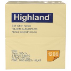 Highland Self-Stick Notes 76 mm x 127 mm / 1200 Sheets